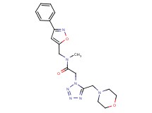 N-methyl-2-[5-(4-morpholinylmethyl)-1H-tetrazol-1-yl]-N-[(3-phenyl-5-isoxazolyl)methyl]acetamide