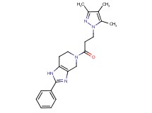 2-phenyl-5-[3-(3,4,5-trimethyl-1H-pyrazol-1-yl)propanoyl]-4,5,6,7-tetrahydro-1H-imidazo[4,5-c]pyridine