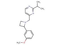2-isopropyl-4-{[2-(3-methoxyphenyl)azetidin-1-yl]methyl}pyrimidine