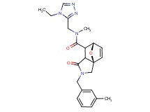 (3aR*,6S*)-N-[(4-ethyl-4H-1,2,4-triazol-3-yl)methyl]-N-methyl-2-(3-methylbenzyl)-1-oxo-1,2,3,6,7,7a-hexahydro-3a,6-epoxyisoindole-7-carboxamide