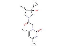 1-{2-[(3R*,4R*)-3-cyclopropyl-3-hydroxy-4-methyl-1-pyrrolidinyl]-2-oxoethyl}-4,6-dimethyl-2(1H)-pyrimidinone