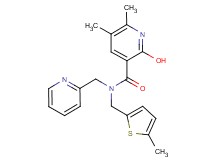 2-hydroxy-5,6-dimethyl-N-[(5-methyl-2-thienyl)methyl]-N-(2-pyridinylmethyl)nicotinamide