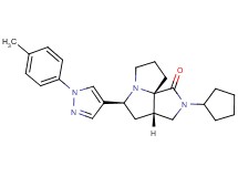(3aS*,5S*,9aS*)-2-cyclopentyl-5-[1-(4-methylphenyl)-1H-pyrazol-4-yl]hexahydro-7H-pyrrolo[3,4-g]pyrrolizin-1(2H)-one