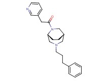 (1S*,5R*)-3-(3-phenylpropyl)-6-(pyridin-3-ylacetyl)-3,6-diazabicyclo[3.2.2]nonane