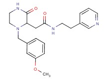 2-[1-(3-methoxybenzyl)-3-oxo-2-piperazinyl]-N-[2-(3-pyridinyl)ethyl]acetamide