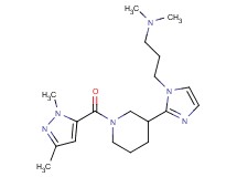 3-(2-{1-[(1,3-dimethyl-1H-pyrazol-5-yl)carbonyl]piperidin-3-yl}-1H-imidazol-1-yl)-N,N-dimethylpropan-1-amine