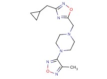 1-{[3-(cyclopropylmethyl)-1,2,4-oxadiazol-5-yl]methyl}-4-(4-methyl-1,2,5-oxadiazol-3-yl)piperazine