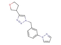 1-[3-(1H-pyrazol-1-yl)benzyl]-4-(tetrahydrofuran-3-yl)-1H-1,2,3-triazole