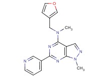 N-(3-furylmethyl)-N,1-dimethyl-6-(3-pyridinyl)-1H-pyrazolo[3,4-d]pyrimidin-4-amine