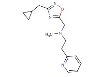 N-{[3-(cyclopropylmethyl)-1,2,4-oxadiazol-5-yl]methyl}-N-methyl-2-(2-pyridinyl)ethanamine