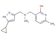 3-{[[(5-cyclopropyl-1H-pyrazol-3-yl)methyl](methyl)amino]methyl}-6-methyl-2-pyridinol bis(trifluoroacetate) (salt)