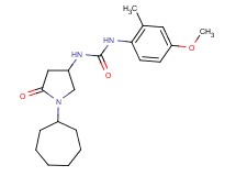 N-(1-cycloheptyl-5-oxo-3-pyrrolidinyl)-N'-(4-methoxy-2-methylphenyl)urea