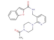 N-{[2-(4-acetyl-1-piperazinyl)-3-pyridinyl]methyl}-1-benzofuran-2-carboxamide