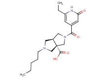 (3aS*,6aS*)-2-[(6-ethyl-2-oxo-1,2-dihydropyridin-4-yl)carbonyl]-5-pentylhexahydropyrrolo[3,4-c]pyrrole-3a(1H)-carboxylic acid