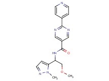 N-[2-methoxy-1-(1-methyl-1H-pyrazol-5-yl)ethyl]-2-(4-pyridinyl)-5-pyrimidinecarboxamide