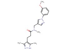 3-(3,5-dimethyl-1H-pyrazol-4-yl)-N-{[1-(3-methoxyphenyl)-1H-pyrazol-4-yl]methyl}-N-methylpropanamide