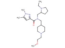 N-[(1-ethyl-2-pyrrolidinyl)methyl]-N-{[1-(2-methoxyethyl)-4-piperidinyl]methyl}-1,5-dimethyl-1H-pyrazole-3-carboxamide