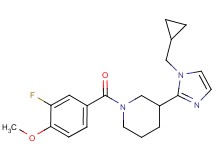 3-[1-(cyclopropylmethyl)-1H-imidazol-2-yl]-1-(3-fluoro-4-methoxybenzoyl)piperidine