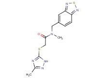 N-(2,1,3-benzothiadiazol-5-ylmethyl)-N-methyl-2-[(3-methyl-1H-1,2,4-triazol-5-yl)thio]acetamide