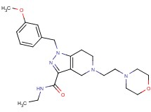 N-ethyl-1-(3-methoxybenzyl)-5-[2-(4-morpholinyl)ethyl]-4,5,6,7-tetrahydro-1H-pyrazolo[4,3-c]pyridine-3-carboxamide
