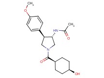N-[(3S*,4R*)-1-[(cis-4-hydroxycyclohexyl)carbonyl]-4-(4-methoxyphenyl)pyrrolidin-3-yl]acetamide