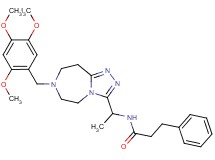 3-phenyl-N-{1-[7-(2,4,5-trimethoxybenzyl)-6,7,8,9-tetrahydro-5H-[1,2,4]triazolo[4,3-d][1,4]diazepin-3-yl]ethyl}propanamide