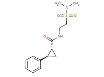 (1R*,2R*)-N-{2-[(dimethylamino)sulfonyl]ethyl}-2-phenylcyclopropanecarboxamide