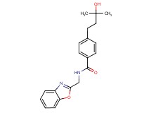 N-(1,3-benzoxazol-2-ylmethyl)-4-(3-hydroxy-3-methylbutyl)benzamide