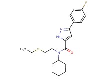 N-cyclohexyl-N-[2-(ethylthio)ethyl]-3-(4-fluorophenyl)-1H-pyrazole-5-carboxamide