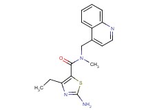2-amino-4-ethyl-N-methyl-N-(quinolin-4-ylmethyl)-1,3-thiazole-5-carboxamide