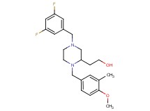 2-[4-(3,5-difluorobenzyl)-1-(4-methoxy-3-methylbenzyl)-2-piperazinyl]ethanol