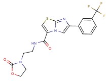 N-[2-(2-oxo-1,3-oxazolidin-3-yl)ethyl]-6-[3-(trifluoromethyl)phenyl]imidazo[2,1-b][1,3]thiazole-3-carboxamide