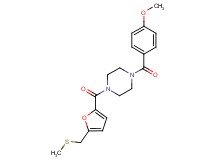 1-(4-methoxybenzoyl)-4-{5-[(methylthio)methyl]-2-furoyl}piperazine