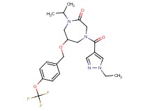 4-[(1-ethyl-1H-pyrazol-4-yl)carbonyl]-1-isopropyl-6-{[4-(trifluoromethoxy)benzyl]oxy}-1,4-diazepan-2-one