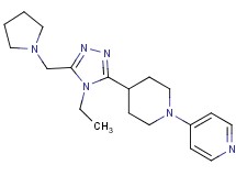 4-{4-[4-ethyl-5-(pyrrolidin-1-ylmethyl)-4H-1,2,4-triazol-3-yl]piperidin-1-yl}pyridine