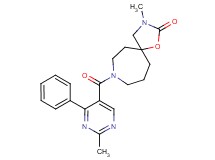 3-methyl-8-[(2-methyl-4-phenyl-5-pyrimidinyl)carbonyl]-1-oxa-3,8-diazaspiro[4.6]undecan-2-one