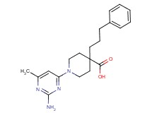 1-(2-amino-6-methylpyrimidin-4-yl)-4-(3-phenylpropyl)piperidine-4-carboxylic acid