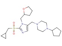 1-cyclopentyl-4-{[2-[(cyclopropylmethyl)sulfonyl]-1-(tetrahydro-2-furanylmethyl)-1H-imidazol-5-yl]methyl}piperazine