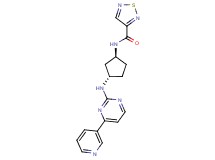 N-((1S*,3S*)-3-{[4-(3-pyridinyl)-2-pyrimidinyl]amino}cyclopentyl)-1,2,5-thiadiazole-3-carboxamide