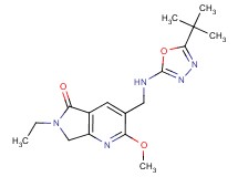 3-{[(5-tert-butyl-1,3,4-oxadiazol-2-yl)amino]methyl}-6-ethyl-2-methoxy-6,7-dihydro-5H-pyrrolo[3,4-b]pyridin-5-one