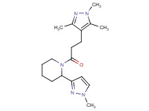 2-(1-methyl-1H-pyrazol-3-yl)-1-[3-(1,3,5-trimethyl-1H-pyrazol-4-yl)propanoyl]piperidine