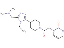 1-[2-(4-{5-[(dimethylamino)methyl]-4-ethyl-4H-1,2,4-triazol-3-yl}piperidin-1-yl)-2-oxoethyl]pyrimidin-2(1H)-one