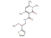 N-[2-methoxy-2-(2-thienyl)ethyl]-1,4,6-trimethyl-2-oxo-1,2-dihydropyridine-3-carboxamide