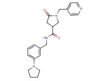 5-oxo-1-(4-pyridinylmethyl)-N-[3-(1-pyrrolidinyl)benzyl]-3-pyrrolidinecarboxamide