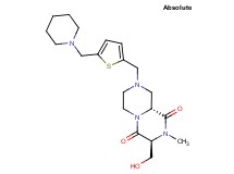 (3S,9aR)-3-(hydroxymethyl)-2-methyl-8-{[5-(1-piperidinylmethyl)-2-thienyl]methyl}tetrahydro-2H-pyrazino[1,2-a]pyrazine-1,4(3H,6H)-dione