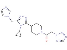 4-[4-cyclopropyl-5-(1H-imidazol-1-ylmethyl)-4H-1,2,4-triazol-3-yl]-1-(2H-tetrazol-2-ylacetyl)piperidine