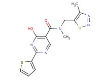 4-hydroxy-N-methyl-N-[(4-methyl-1,2,3-thiadiazol-5-yl)methyl]-2-(2-thienyl)pyrimidine-5-carboxamide
