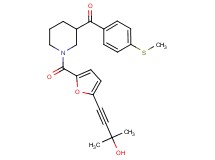 {1-[5-(3-hydroxy-3-methyl-1-butyn-1-yl)-2-furoyl]-3-piperidinyl}[4-(methylthio)phenyl]methanone