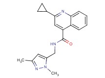 2-cyclopropyl-N-[(1,3-dimethyl-1H-pyrazol-5-yl)methyl]quinoline-4-carboxamide