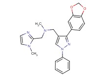 1-[3-(1,3-benzodioxol-5-yl)-1-phenyl-1H-pyrazol-4-yl]-N-methyl-N-[(1-methyl-1H-imidazol-2-yl)methyl]methanamine